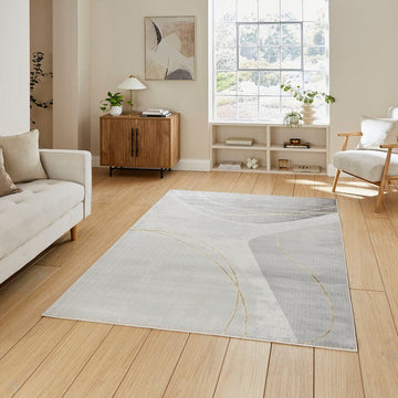 Apollo E9974 Modern Abstract Distressed Marble Metallic Shimmer High-Density Textured Low Profile Short-Pile Grey/Gold Rug-Think Rugs-Rug Love - The Most Loved Rug Store